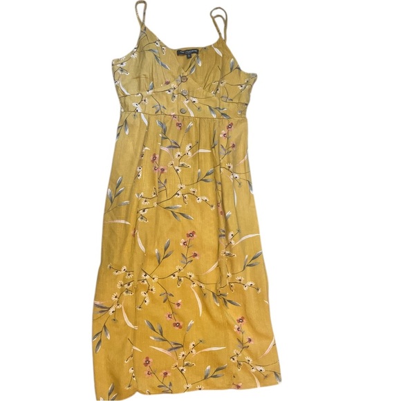 one clothing Dresses & Skirts - One Clothing Yellow Midi Floral Sundress
